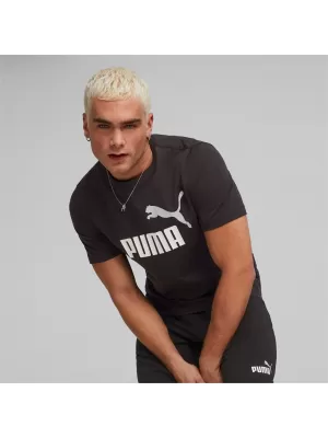 Tricou pentru bărbați PUMA ESS+ 2 COL LOGO TEE 586759-61 NEGRU