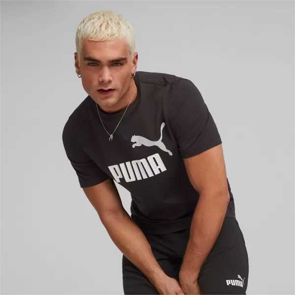 Tricou pentru bărbați PUMA ESS+ 2 COL LOGO TEE 586759-61 NEGRU 