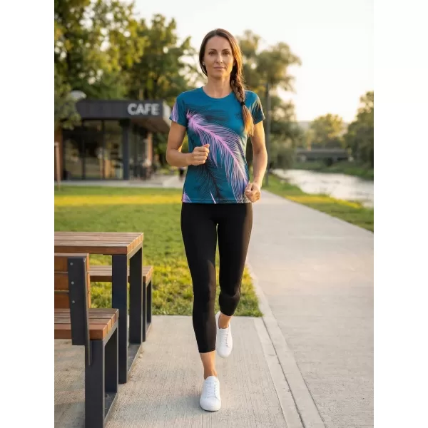  Tricou funcțional premium pentru femei ALTISPORT VOJ/ALW001TR01 BENZINĂ/ROZ DESCHIS 