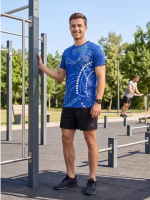 Tricou premium pentru bărbați ALTISPORT VOJ/ALM003TR01 ALBASTRU REGAL