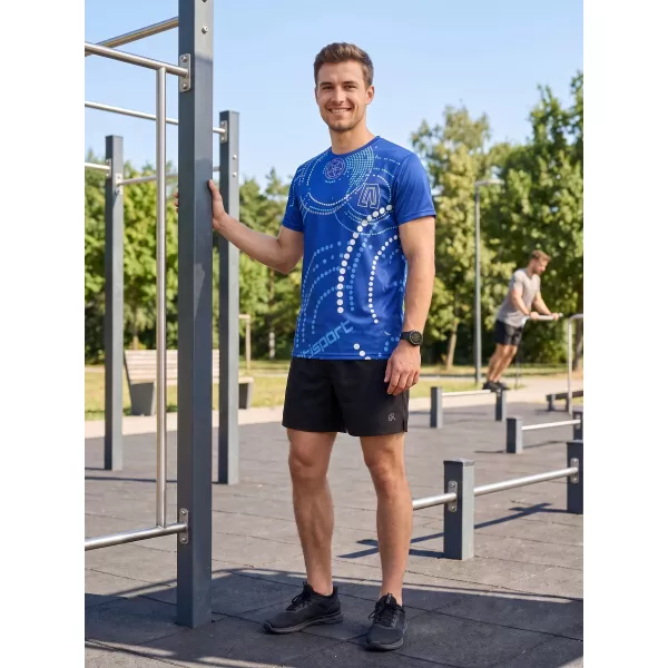  Tricou premium pentru bărbați ALTISPORT VOJ/ALM003TR01 ALBASTRU REGAL 