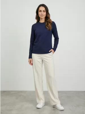 Tricou de damă cu mâneci lungi SAM 73 ZIRA WT 894 ALBASTRU ÎNCHIS