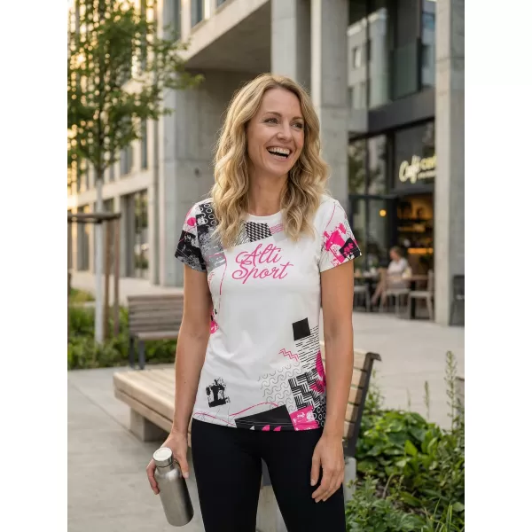  Tricou funcțional premium pentru femei ALTISPORT VOJ/ALW009TR01 ALB 
