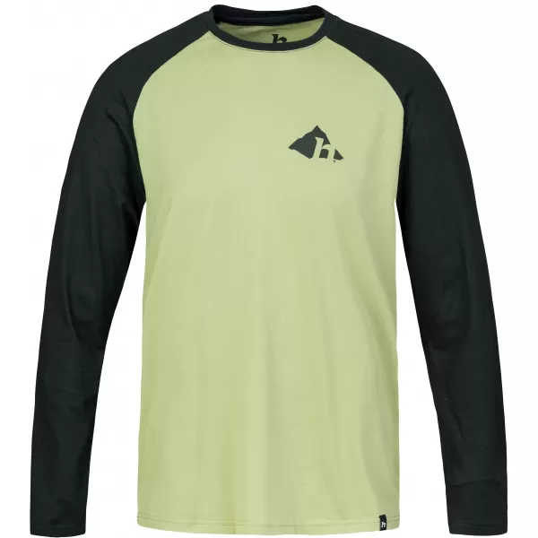  Tricou pentru bărbați cu mâneci lungi HANNAH HANES PIATRĂ DE MUŞCHI/ANTRACIT 