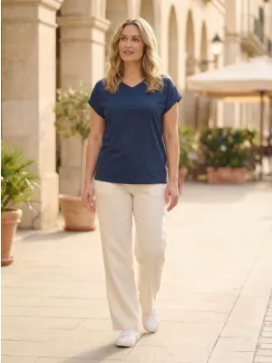 Tricou de damă SAM 73 VITANI WT 898 ALBASTRU OȚEL
