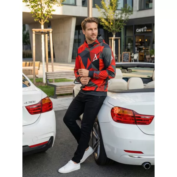  Hanorac premium pentru bărbați ALTISPORT VOJ/ALM007MI01 ROȘU 