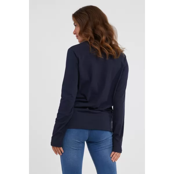 Tricou de damă cu mâneci lungi SAM 73 ZIRA WT 894 ALBASTRU ÎNCHIS 