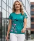 Tricou funcțional premium pentru femei ALTISPORT VOJ/ALW002TR01 SMARALD/ROZ DESCHIS