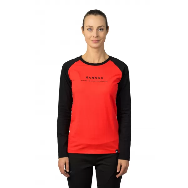  Tricou de damă cu mâneci lungi HANNAH PRIM HIBISCUS/ANTRACIT 