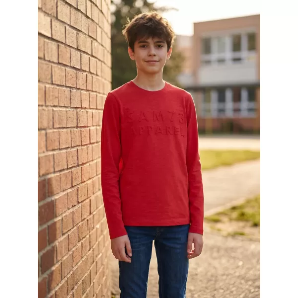  Tricou băiat cu mâneci lungi SAM 73 CELDOR KT 501 ROŞU 