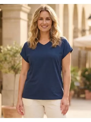 Tricou de damă SAM 73 VITANI WT 898 ALBASTRU OȚEL