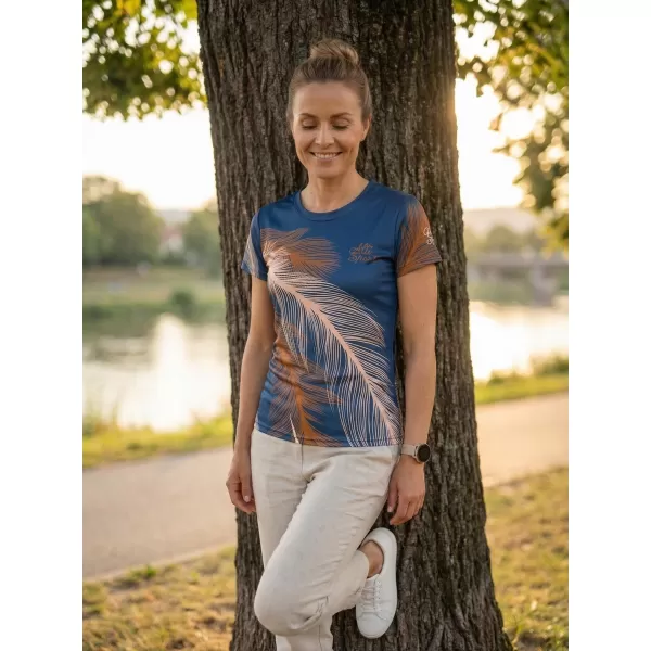  Tricou funcțional premium pentru femei ALTISPORT VOJ/ALW001TR01 BLEUMARIN/MARO 
