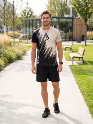 Tricou funcțional premium pentru bărbați ALTISPORT VOJ/ALM006TR01 NEGRU MARO