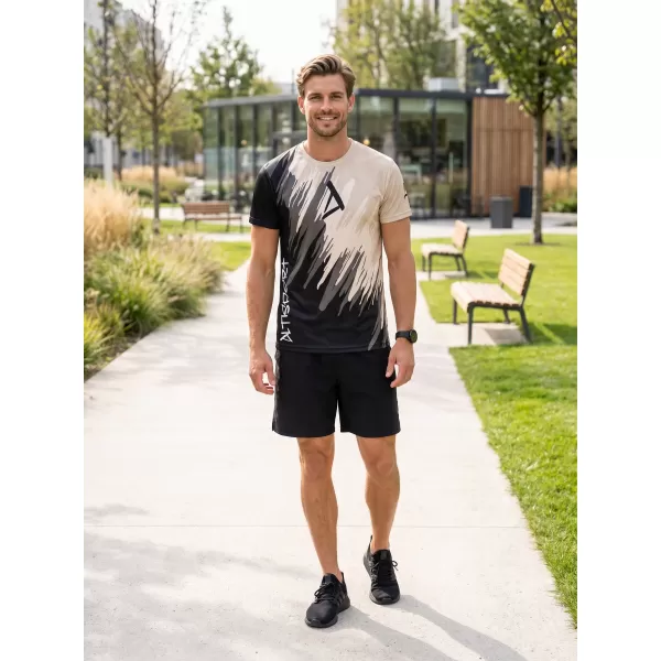  Tricou funcțional premium pentru bărbați ALTISPORT VOJ/ALM006TR01 NEGRU MARO 