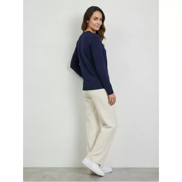  Tricou de damă cu mâneci lungi SAM 73 ZIRA WT 894 ALBASTRU ÎNCHIS 