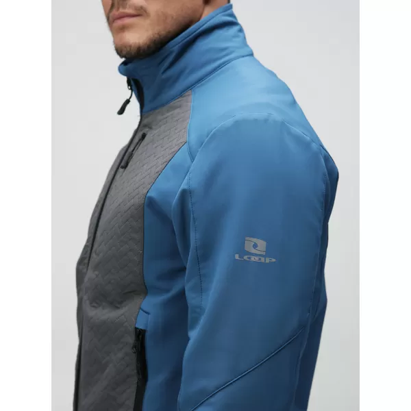  Jachetă softshell pentru bărbați LOAP URVAL OLM2313 ALBASTRU ÎNCHIS 