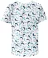 Short -sleeved t -thirt WAMU DELFÍNCI ALB/ALBASTRU