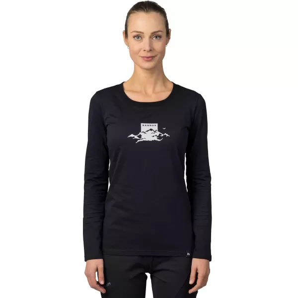  Tricou de damă cu mâneci lungi HANNAH ELARA ANTRACIT (ALB) 