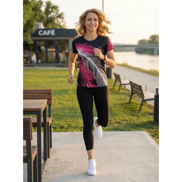  Tricou funcțional premium pentru femei ALTISPORT VOJ/ALW001TR01 NEGRU ROZ 