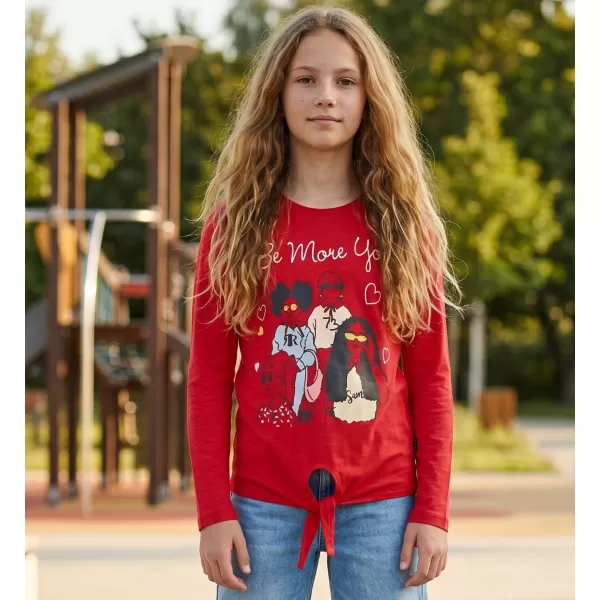  Tricou fetita cu maneca lunga SAM 73 VADANIA KT 505 ROŞU 