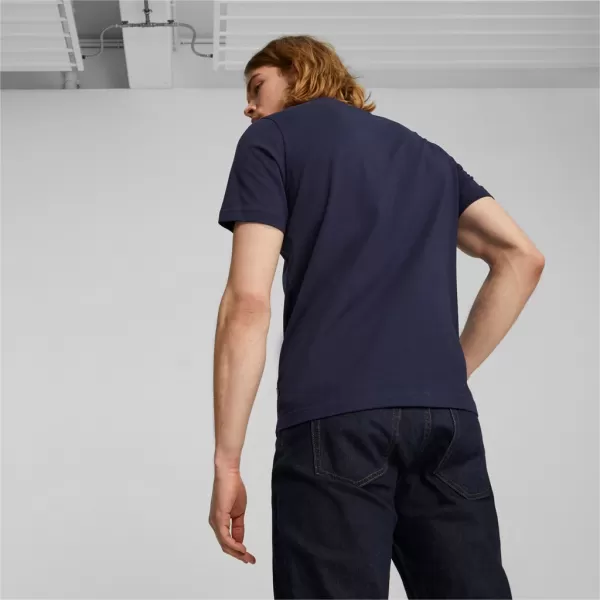 Tricou pentru bărbați PUMA ESS+ 2 COL LOGO TEE 586759-07 ALBASTRU 