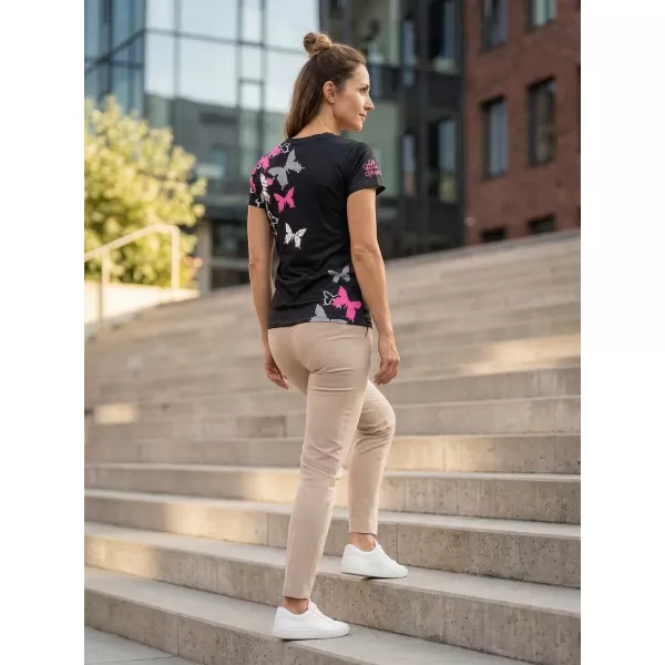  Tricou funcțional premium pentru femei ALTISPORT VOJ/ALW002TR01 NEGRU ROZ 