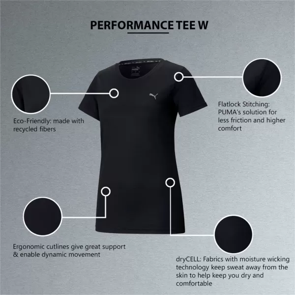  Tricou funcțional de damă PUMA PERFORMANCE TEE W 520311-01 NEGRU 