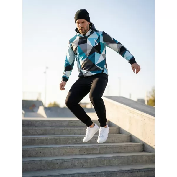  Hanorac premium pentru bărbați ALTISPORT VOJ/ALM007MI01 ALBASTRU GRI 