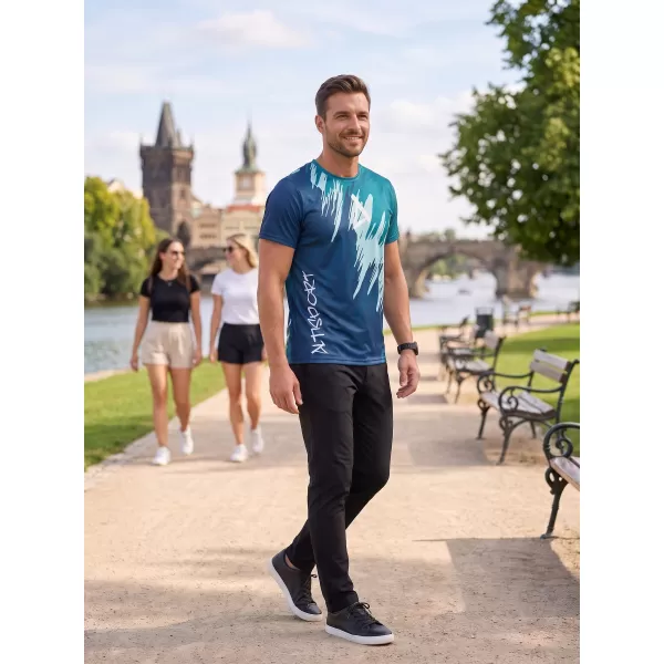  Tricou funcțional premium pentru bărbați ALTISPORT VOJ/ALM006TR01 KEROSEN/ALBASTRU 