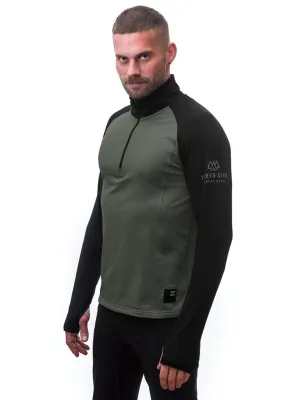 Tricou termic pentru bărbați SENSOR COOLMAX THERMO OLIVE GREEN/BLACK
