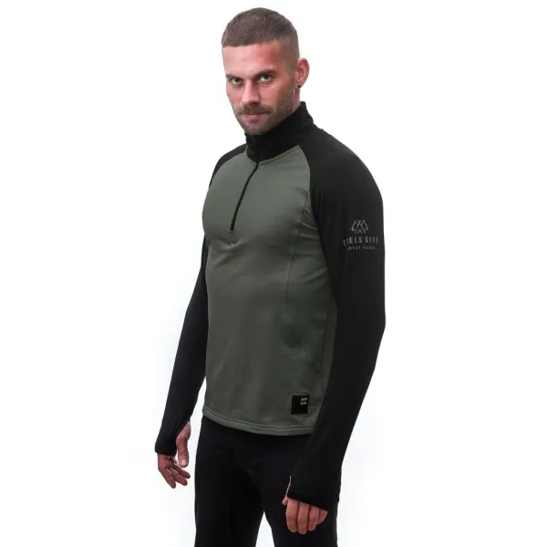  Tricou termic pentru bărbați SENSOR COOLMAX THERMO OLIVE GREEN/BLACK 