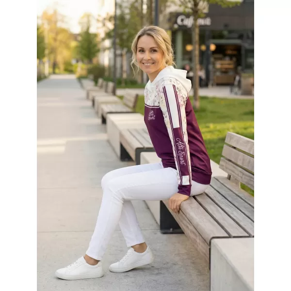  Hanorac premium pentru femei ALTISPORT VOJ/ALW008MI01 BURGUNDIA 