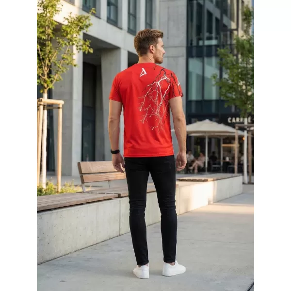  Tricou premium pentru bărbați ALTISPORT VOJ/ALM004TR01 ROȘU 