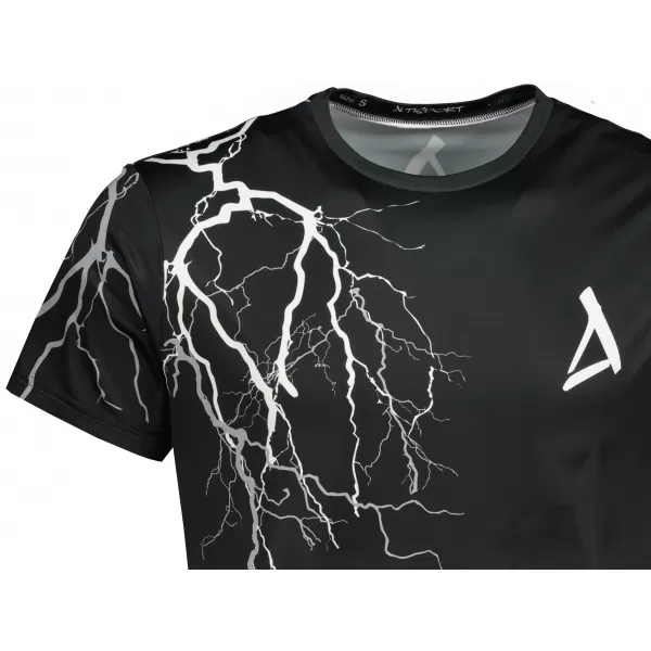  Tricou premium pentru bărbați ALTISPORT VOJ/ALM004TR01 ALB-NEGRU 