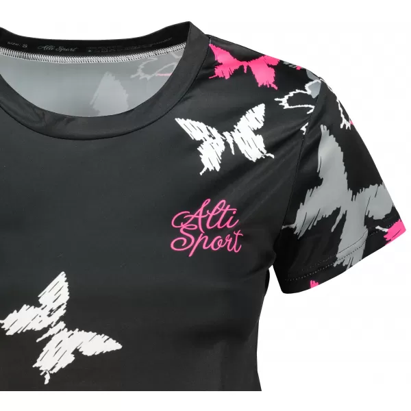  Tricou funcțional premium pentru femei ALTISPORT VOJ/ALW002TR01 NEGRU ROZ 