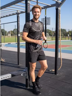 Tricou premium pentru bărbați ALTISPORT VOJ/ALM003TR01 NEGRU MARO