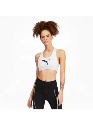 Sutien de damă PUMA MID IMPACT 4KEEPS GRAPHIC BRA PM 520306-52 ALB