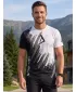 Tricou funcțional premium pentru bărbați ALTISPORT VOJ/ALM006TR01 ALB-NEGRU