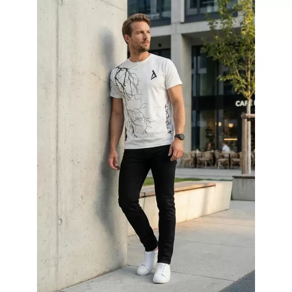  Tricou premium pentru bărbați ALTISPORT VOJ/ALM004TR01 ALB 