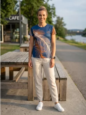 Tricou funcțional premium pentru femei ALTISPORT VOJ/ALW001TR01 BLEUMARIN/MARO