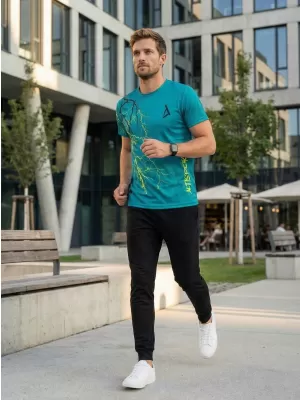 Tricou premium pentru bărbați ALTISPORT VOJ/ALM004TR01 KEROSEN/GALBEN
