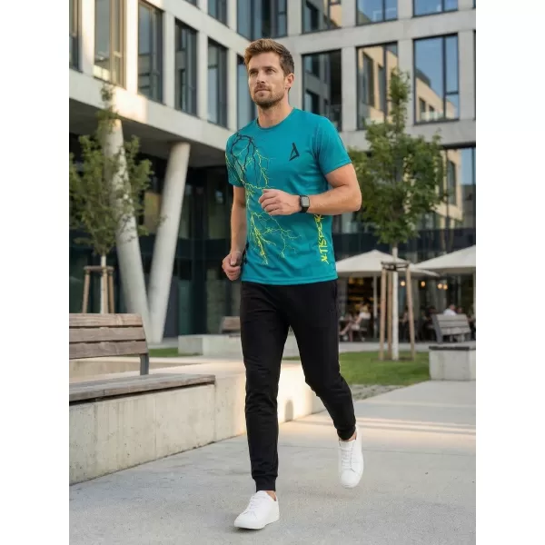  Tricou premium pentru bărbați ALTISPORT VOJ/ALM004TR01 KEROSEN/GALBEN 