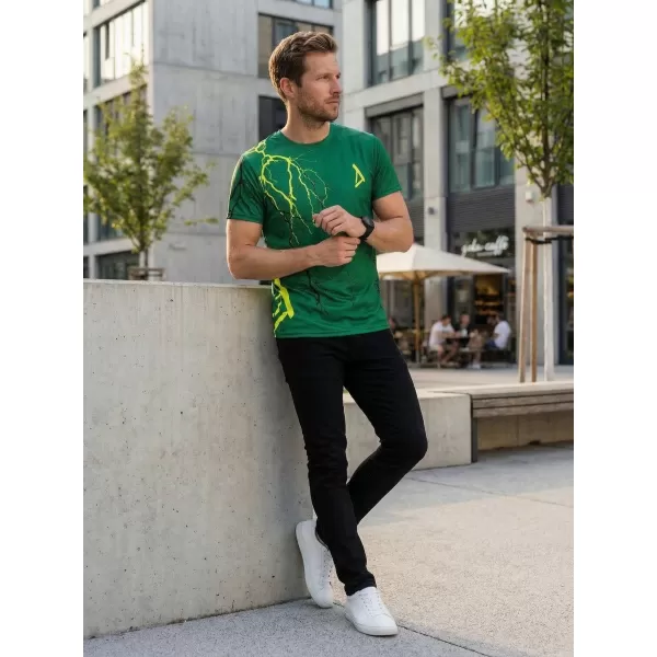  Tricou premium pentru bărbați ALTISPORT VOJ/ALM004TR01 STICLA VERDE 