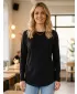 Tricou de damă cu mâneci lungi SAM 73 SHERRI WT 897 NEGRU