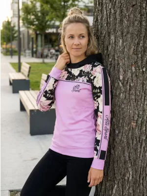 Hanorac premium pentru femei ALTISPORT VOJ/ALW008MI01 ROZ DESCHIS