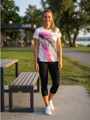 Tricou funcțional premium pentru femei ALTISPORT VOJ/ALW001TR01 ALB
