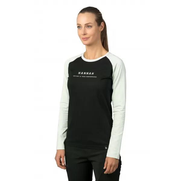  Tricou de damă cu mâneci lungi HANNAH PRIM ANTRACIT/ALBASTRU ZORI 