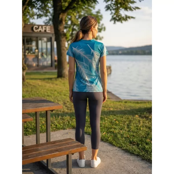  Tricou funcțional premium pentru femei ALTISPORT VOJ/ALW001TR01 SMARALD/GRI 