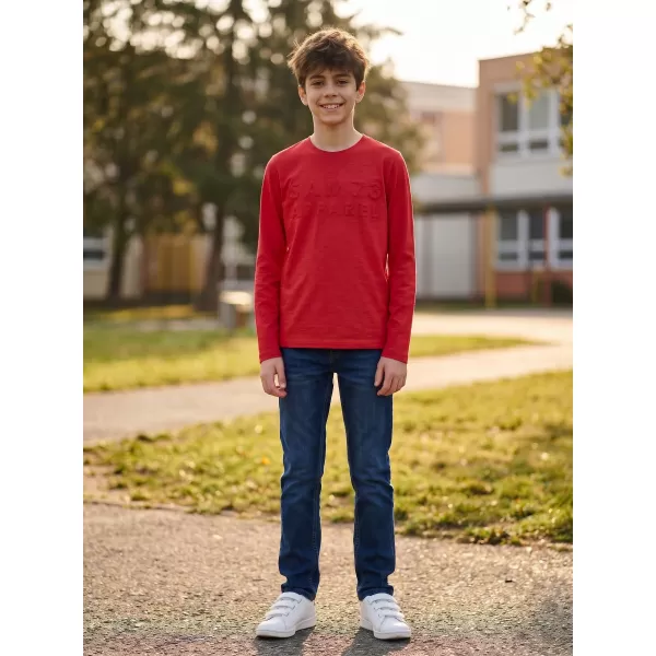  Tricou băiat cu mâneci lungi SAM 73 CELDOR KT 501 ROŞU 