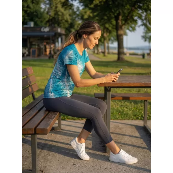  Tricou funcțional premium pentru femei ALTISPORT VOJ/ALW001TR01 SMARALD/GRI 